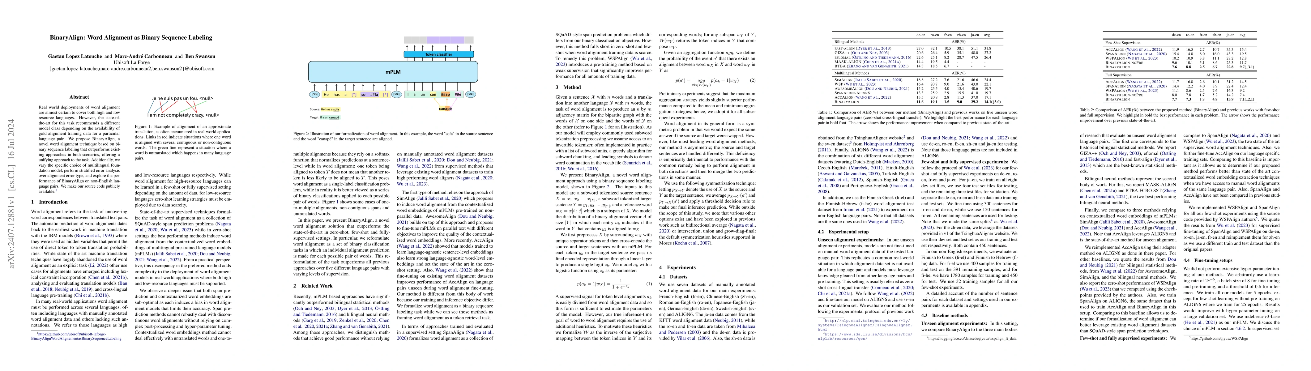Thumbnail for BinaryAlign: Word Alignment as Binary Sequence Labeling