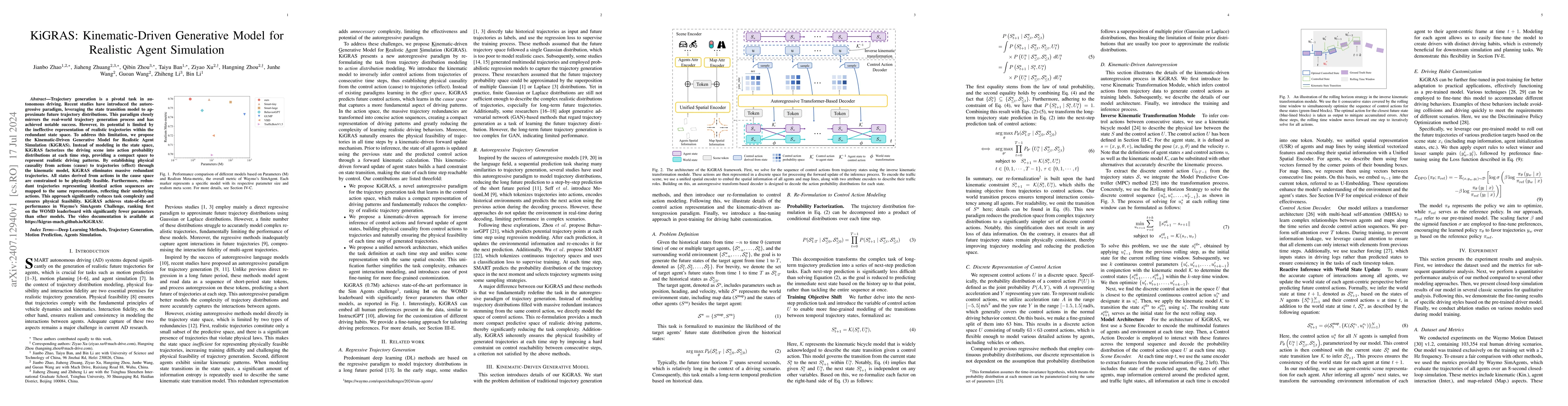 Thumbnail for KiGRAS: Kinematic-Driven Generative Model for Realistic Agent Simulation