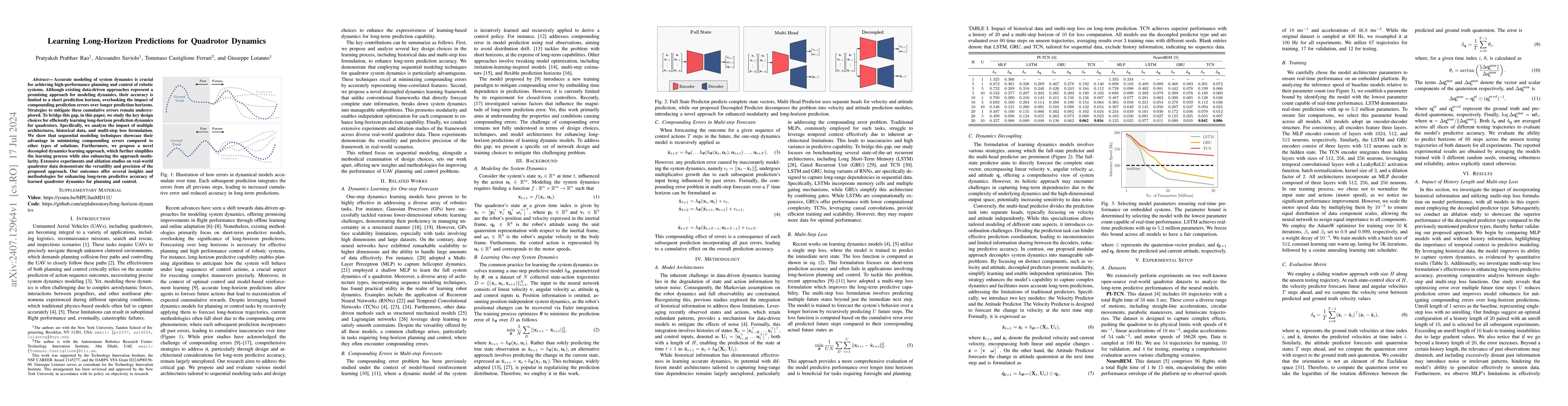 Thumbnail for Learning Long-Horizon Predictions for Quadrotor Dynamics
