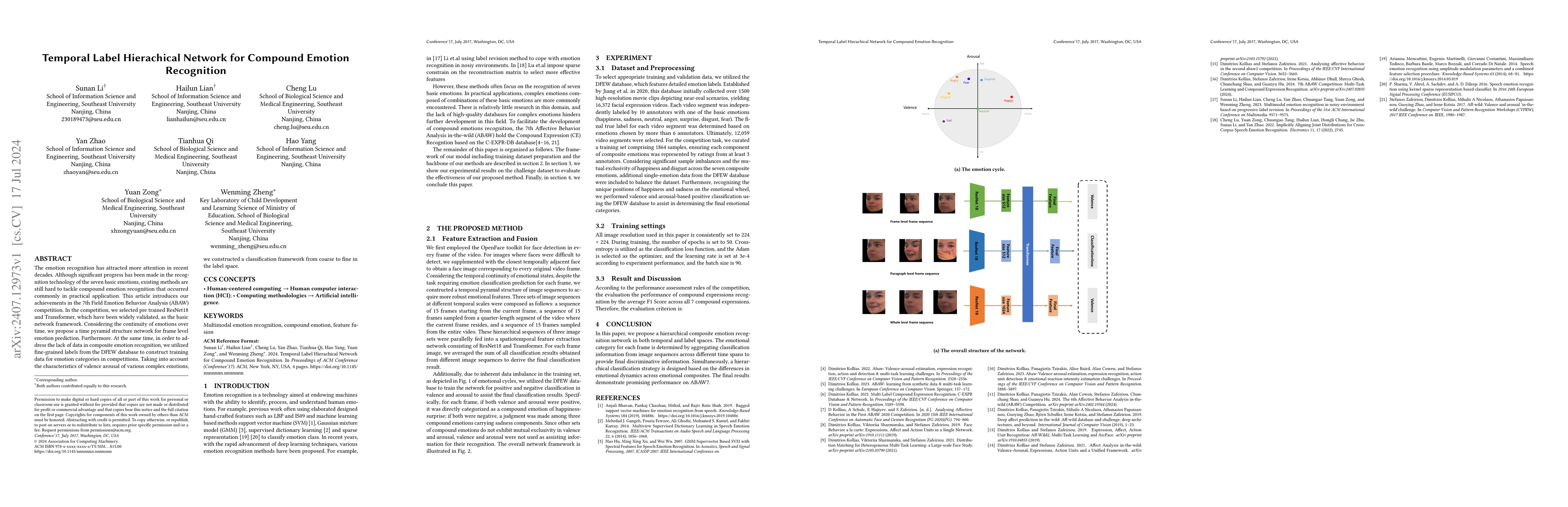 Thumbnail for Temporal Label Hierachical Network for Compound Emotion Recognition
