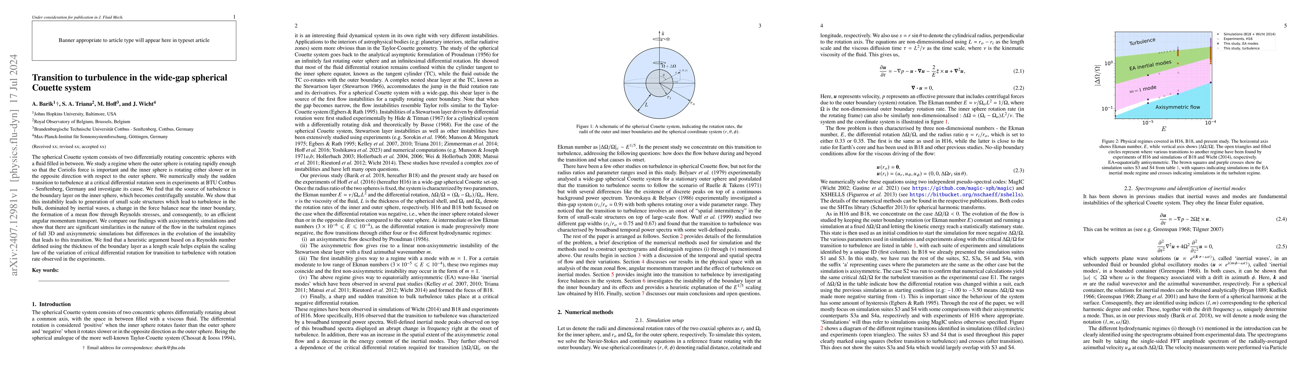 Thumbnail for Transition to turbulence in the wide-gap spherical Couette system