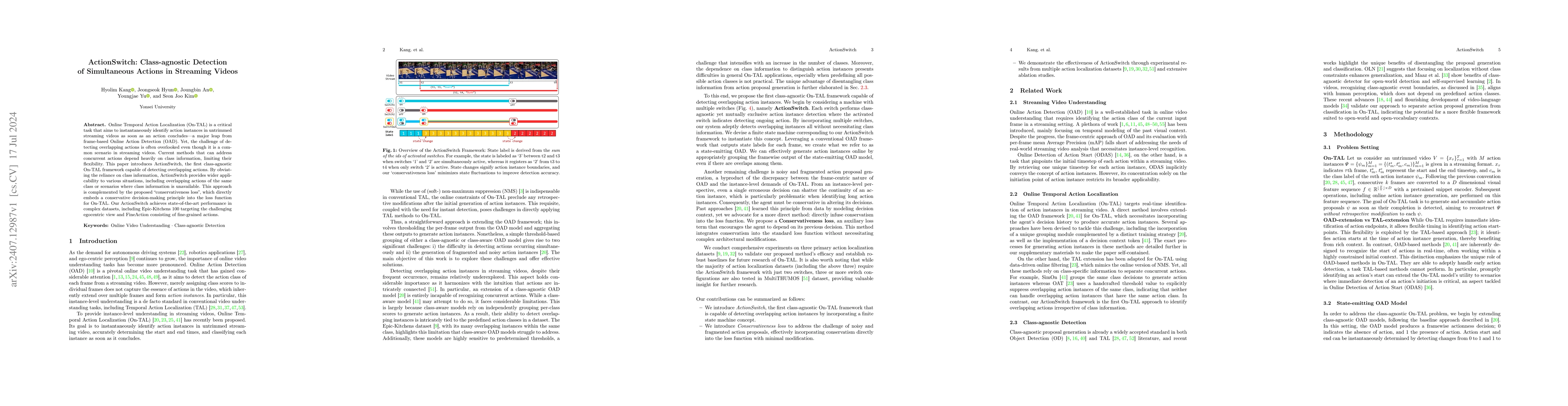 Thumbnail for ActionSwitch: Class-agnostic Detection of Simultaneous Actions in
  Streaming Videos