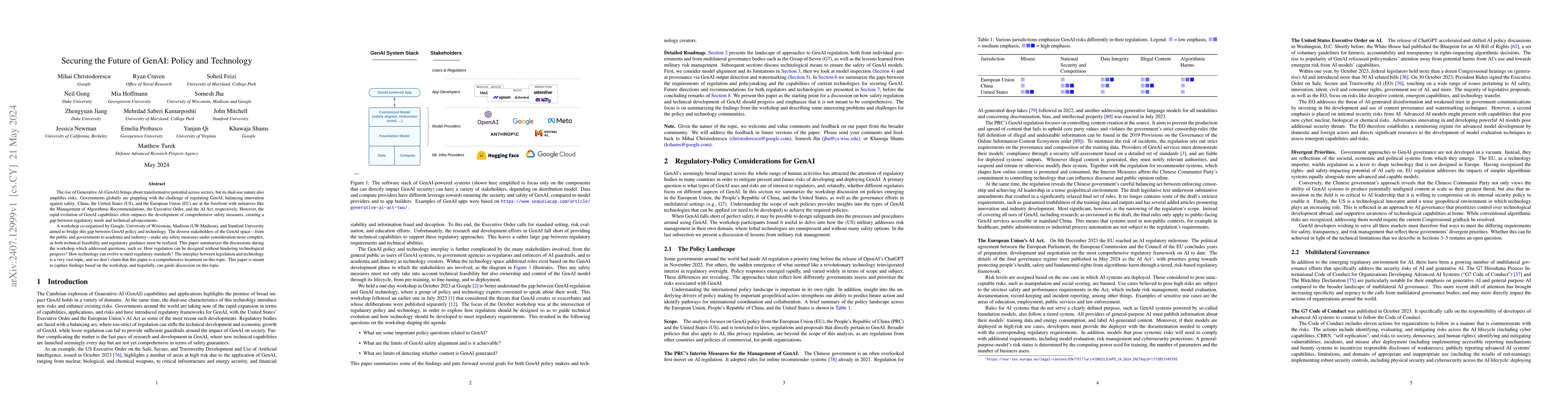 Thumbnail for Securing the Future of GenAI: Policy and Technology