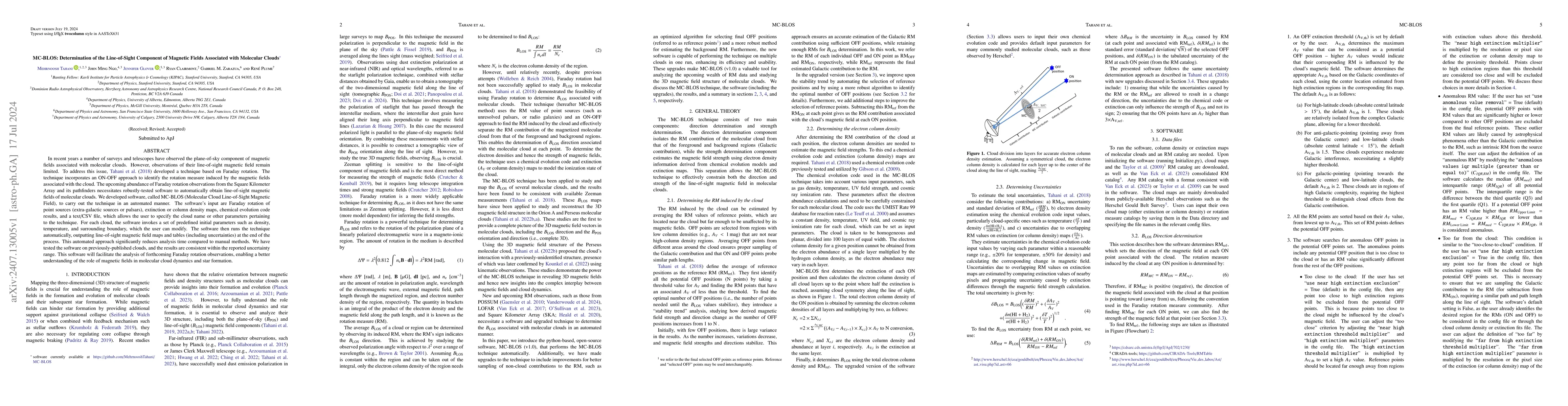 Thumbnail for MC-BLOS: Determination of the Line-of-Sight Component of Magnetic Fields
  Associated with Molecular Clouds