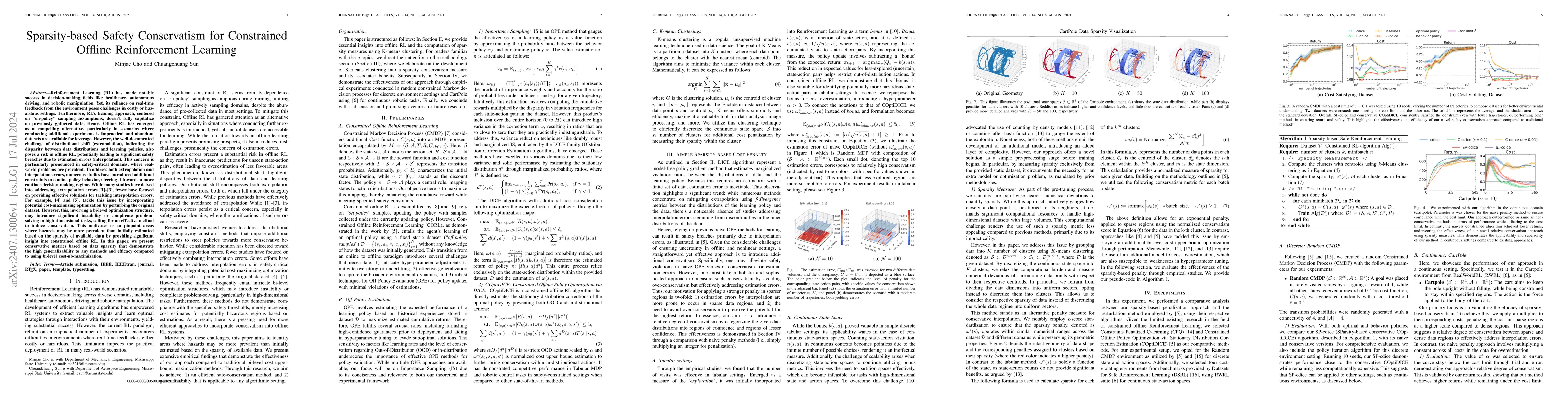 Thumbnail for Sparsity-based Safety Conservatism for Constrained Offline Reinforcement
  Learning