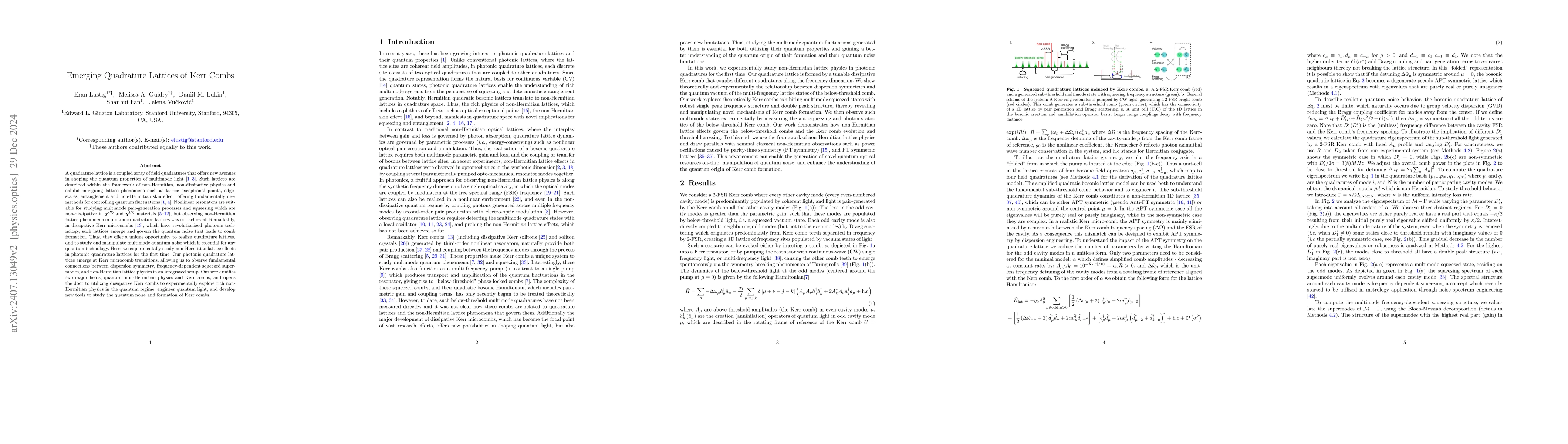 Thumbnail for Emerging Quadrature Lattices of Kerr Combs