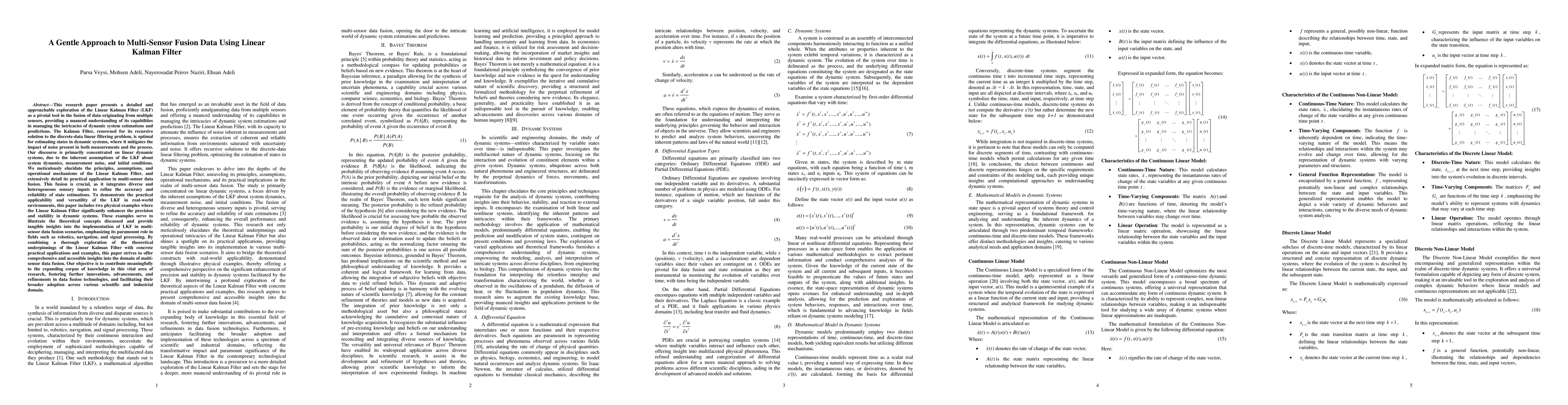 Thumbnail for A Gentle Approach to Multi-Sensor Fusion Data Using Linear Kalman Filter