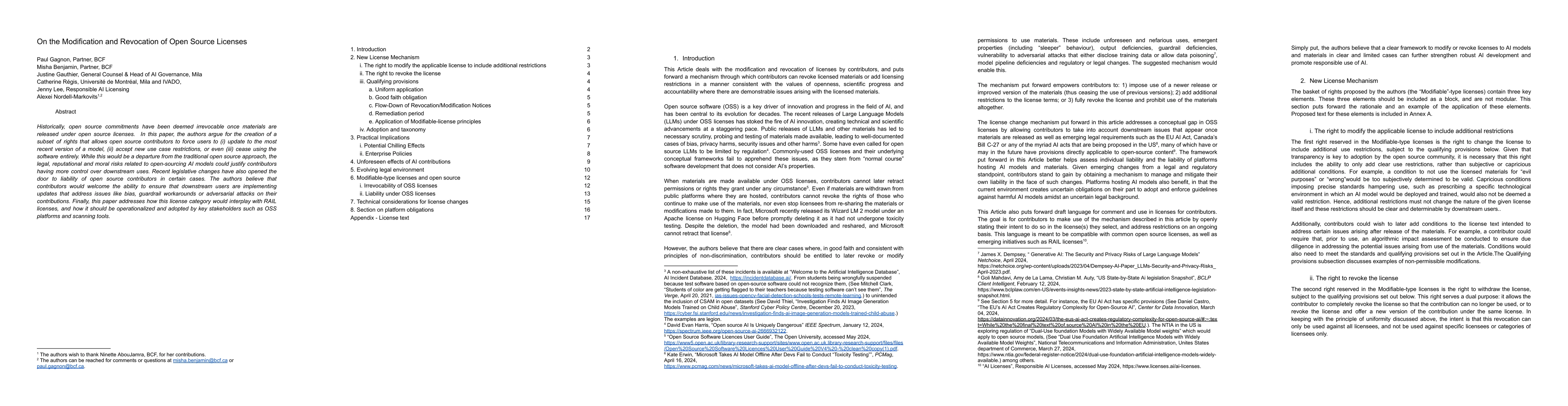 Thumbnail for On the modification and revocation of open source licences