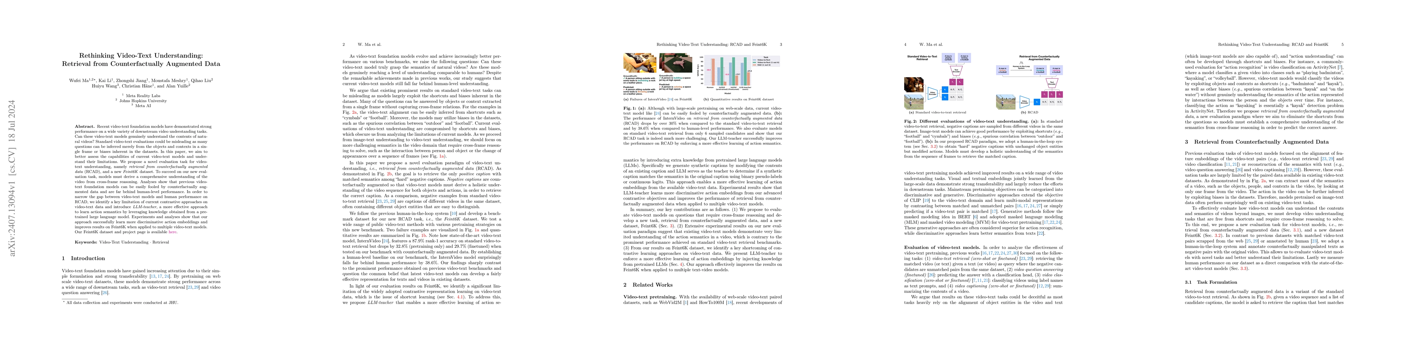 Thumbnail for Rethinking Video-Text Understanding: Retrieval from Counterfactually
  Augmented Data