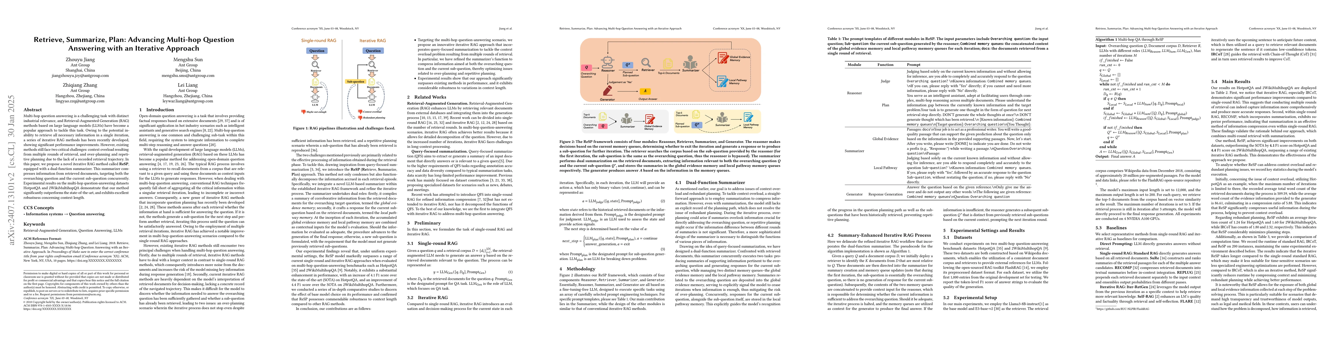Thumbnail for Retrieve, Summarize, Plan: Advancing Multi-hop Question Answering with
  an Iterative Approach