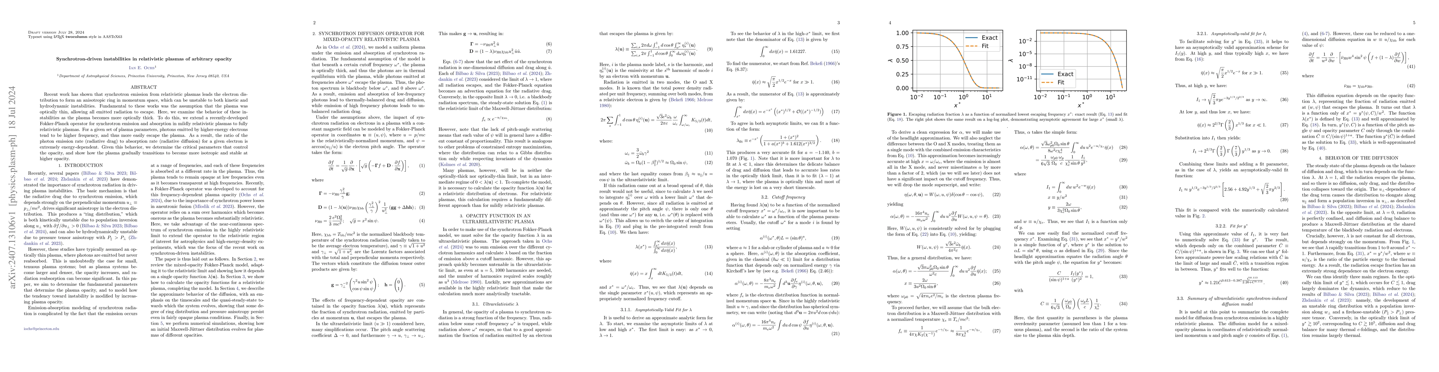 Thumbnail for Synchrotron-driven instabilities in relativistic plasmas of arbitrary
  opacity