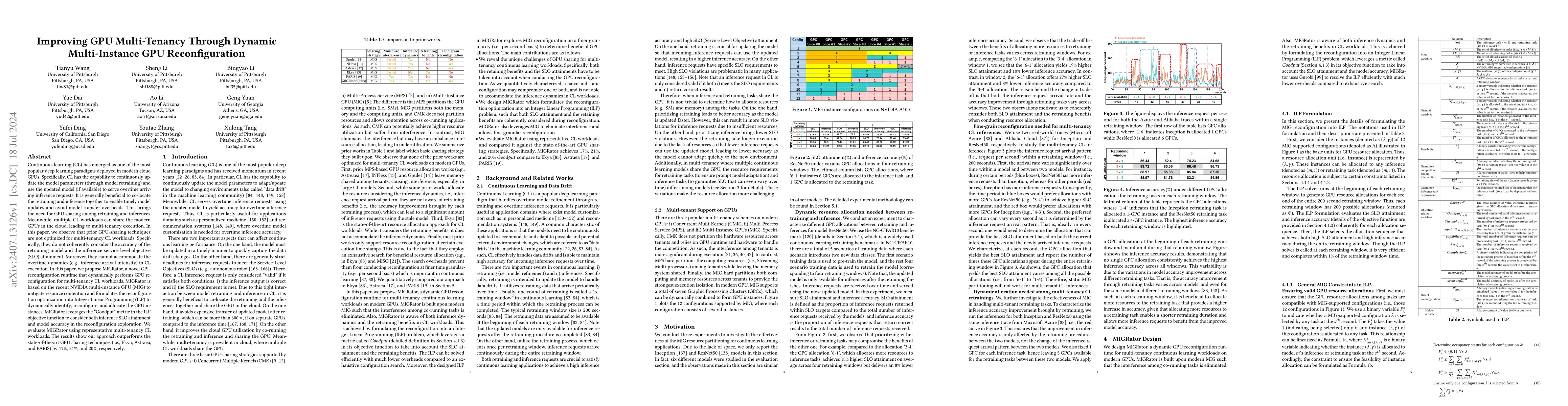 Thumbnail for Improving GPU Multi-Tenancy Through Dynamic Multi-Instance GPU
  Reconfiguration