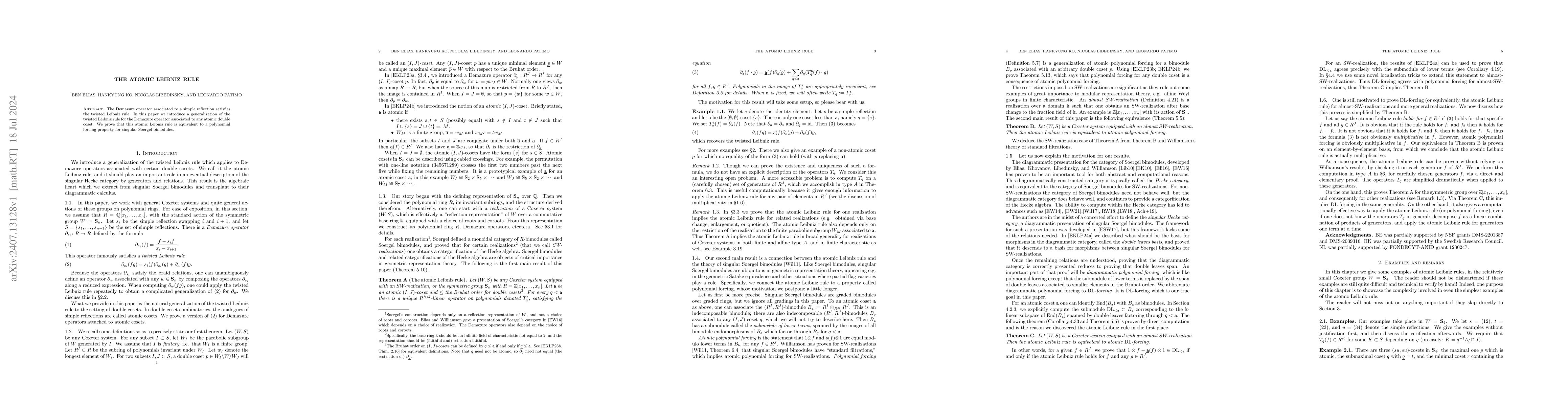 Thumbnail for The atomic Leibniz rule