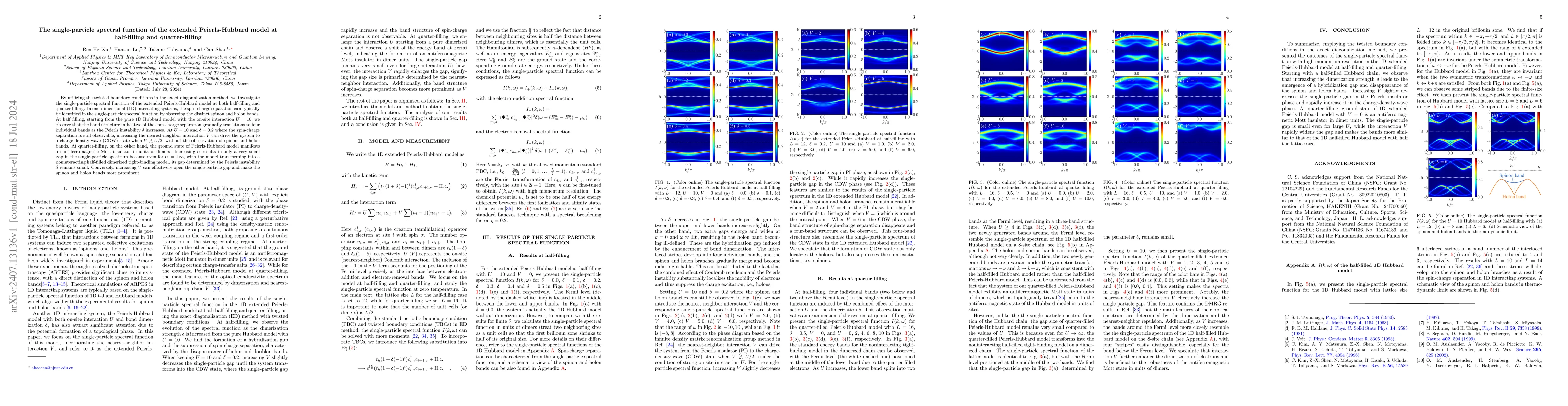Thumbnail for The single-particle spectral function of the extended Peierls-Hubbard
  model at half-filling and quarter-filling