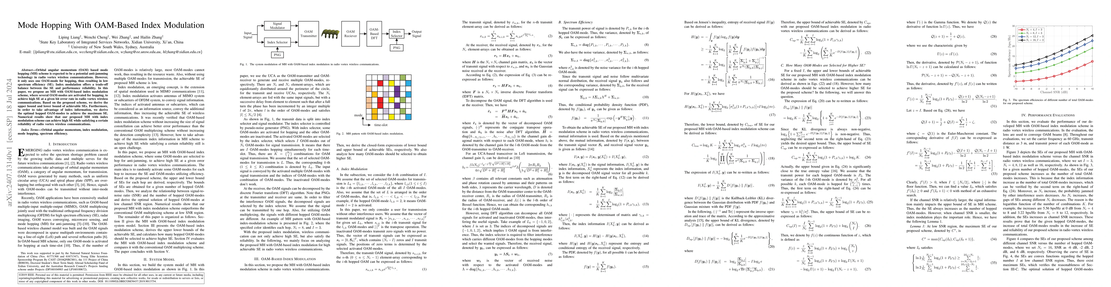 Thumbnail for Mode Hopping with OAM-Based Index Modulation