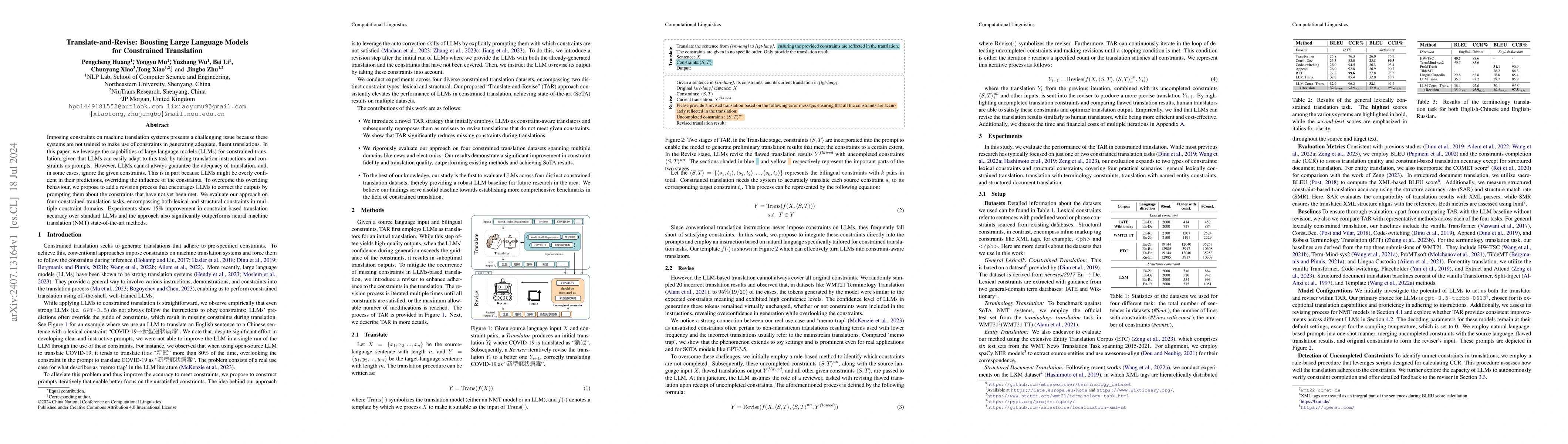 Thumbnail for Translate-and-Revise: Boosting Large Language Models for Constrained
  Translation