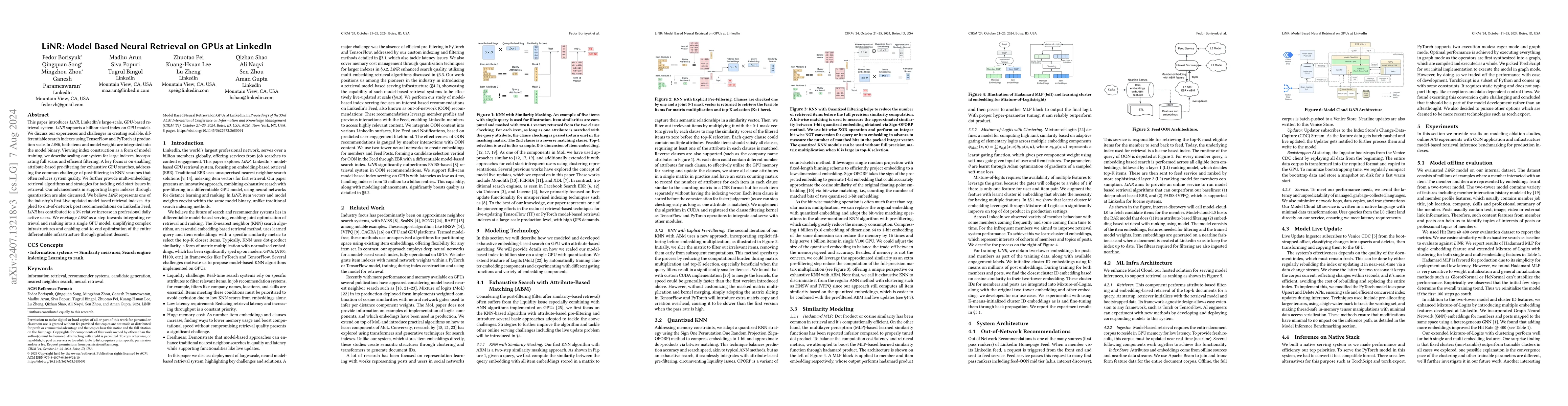 Thumbnail for LiNR: Model Based Neural Retrieval on GPUs at LinkedIn