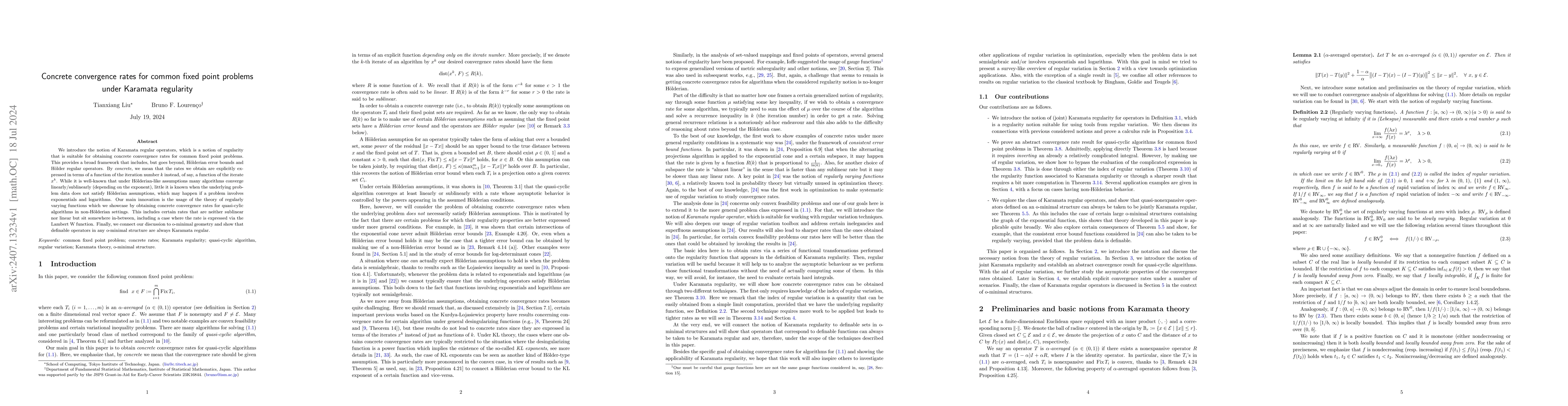 Thumbnail for Concrete convergence rates for common fixed point problems under
  Karamata regularity