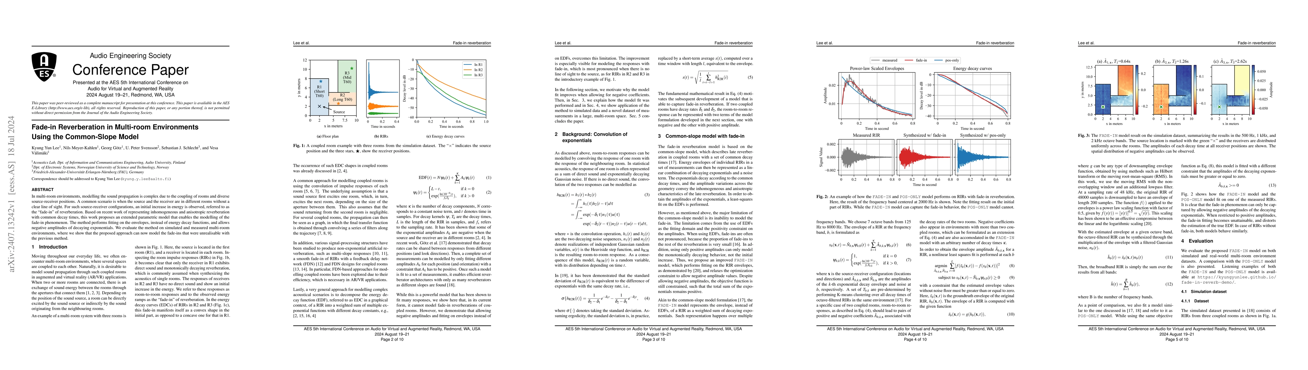 Thumbnail for Fade-in Reverberation in Multi-room Environments Using the Common-Slope
  Model