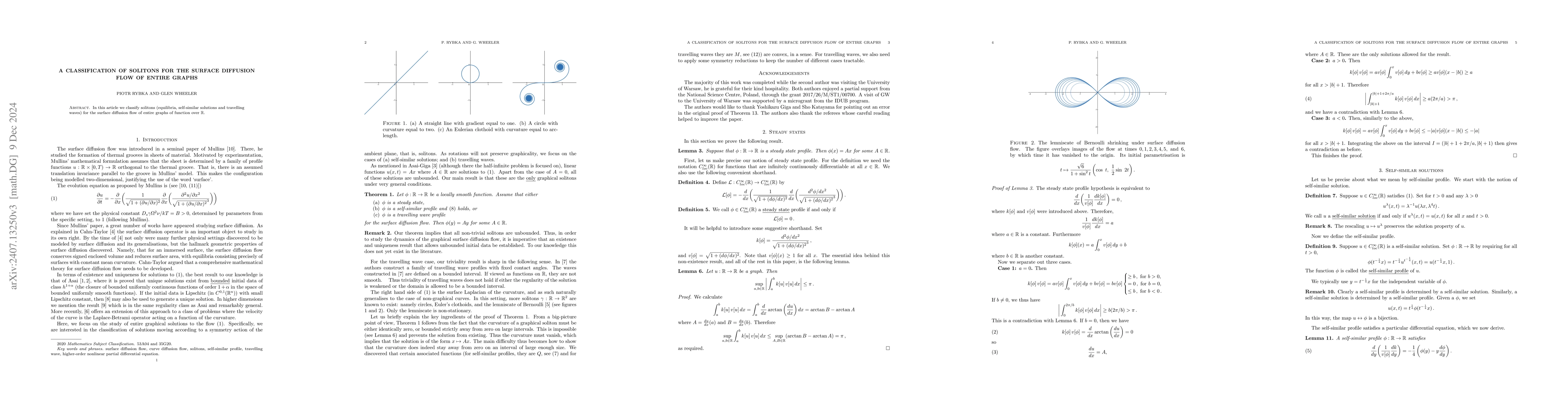 Thumbnail for A classification of solitons for the surface diffusion flow of entire
  graphs