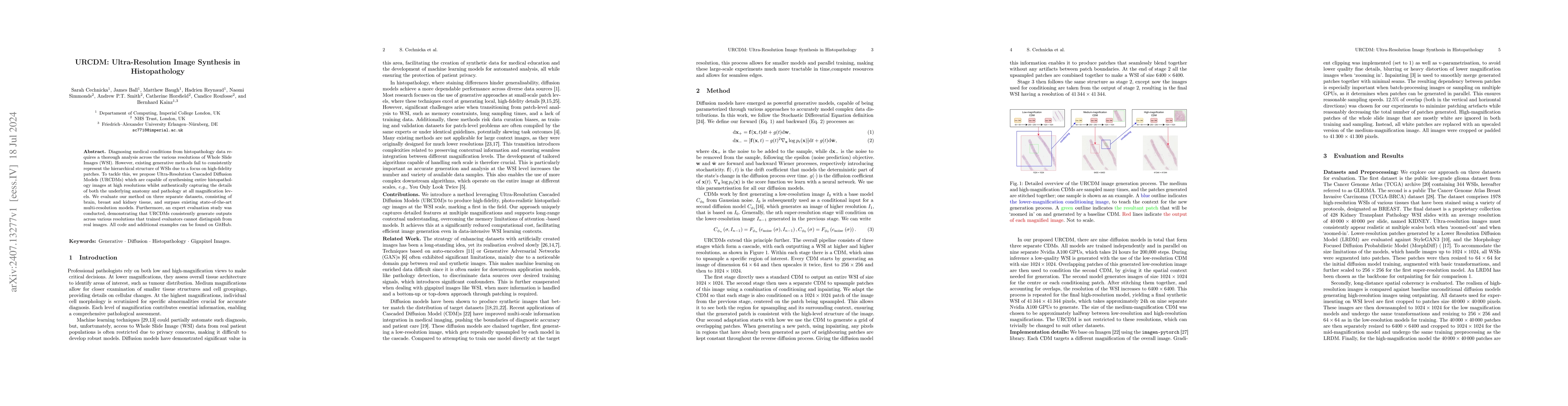Thumbnail for URCDM: Ultra-Resolution Image Synthesis in Histopathology