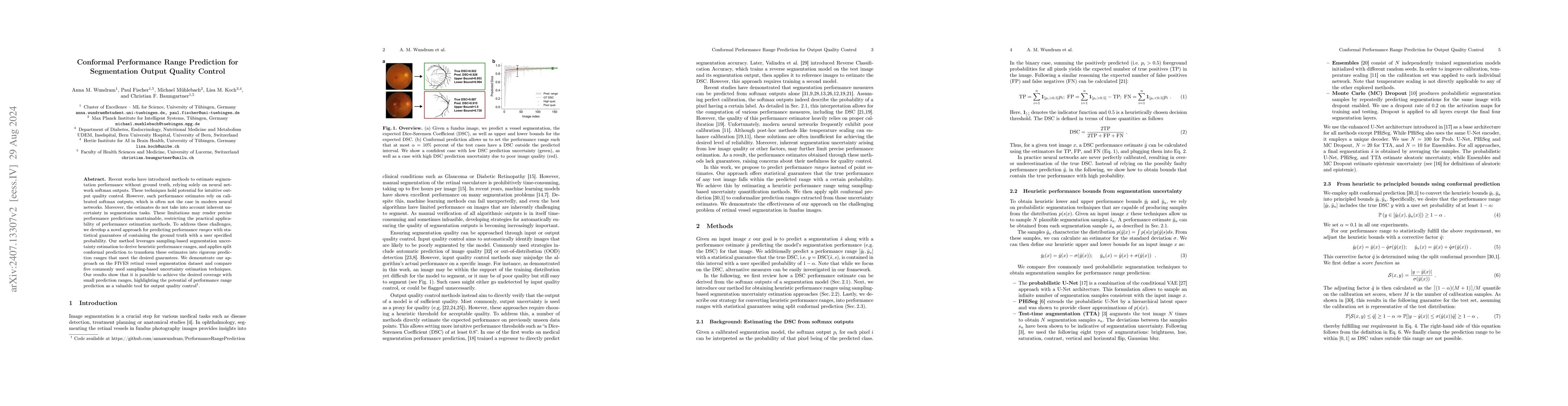Thumbnail for Conformal Performance Range Prediction for Segmentation Output Quality
  Control