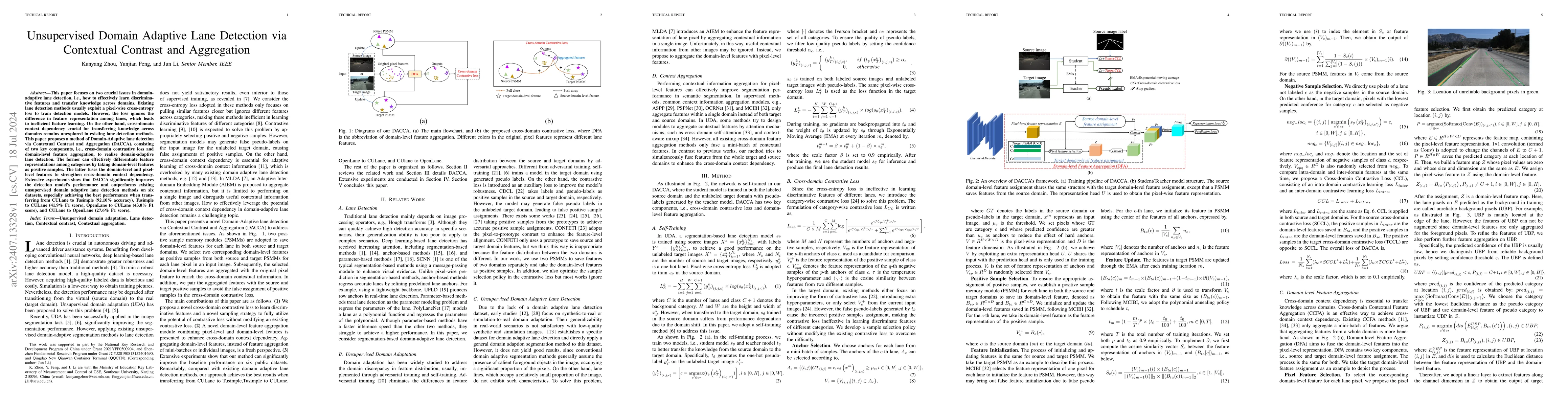 Thumbnail for Unsupervised Domain Adaptive Lane Detection via Contextual Contrast and
  Aggregation