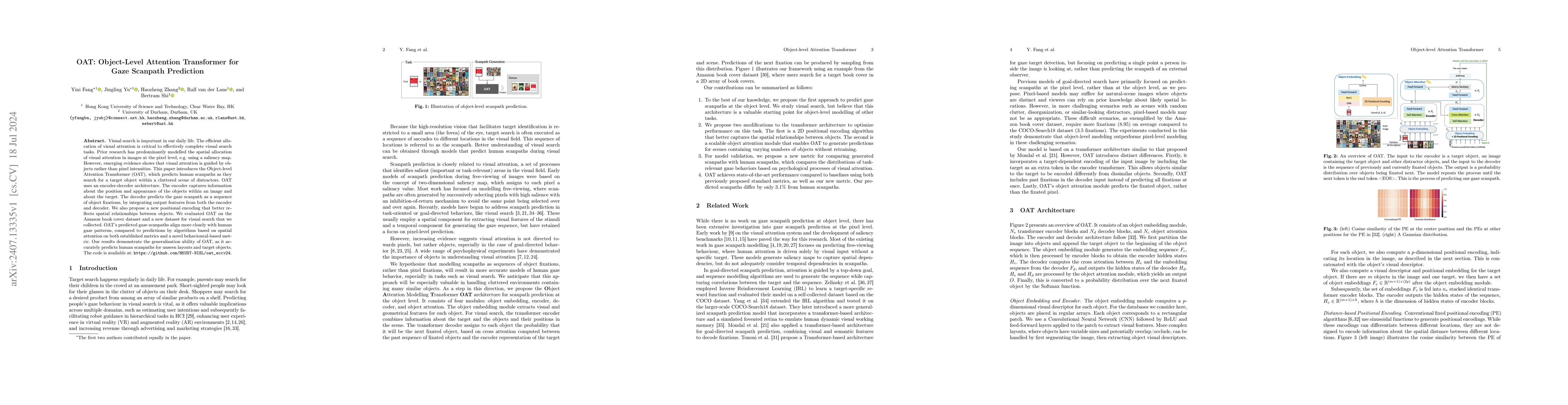 Thumbnail for OAT: Object-Level Attention Transformer for Gaze Scanpath Prediction