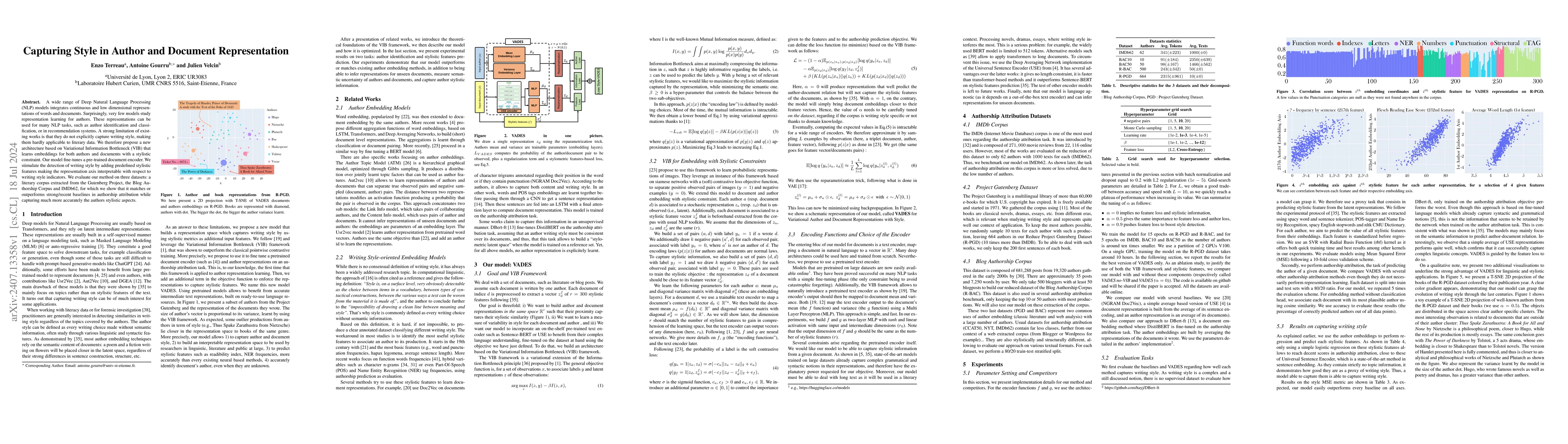 Thumbnail for Capturing Style in Author and Document Representation
