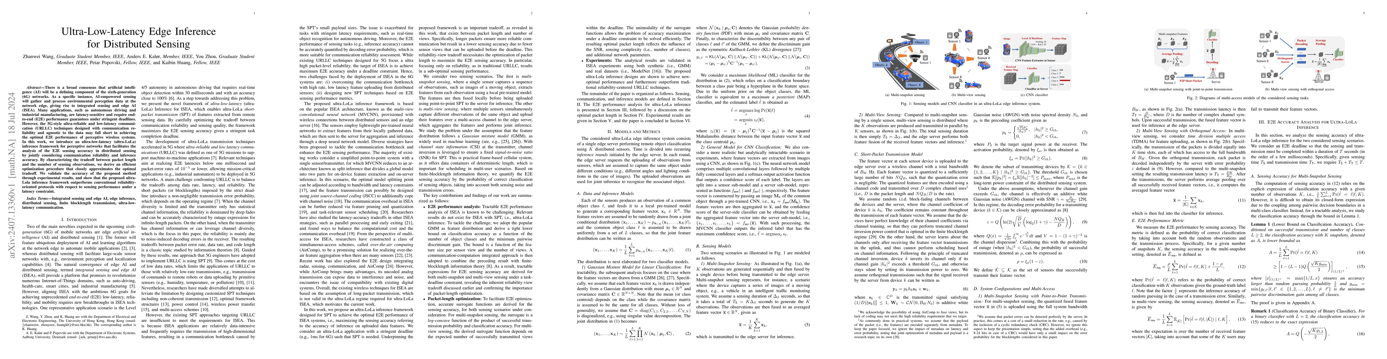 Thumbnail for Ultra-Low-Latency Edge Inference for Distributed Sensing