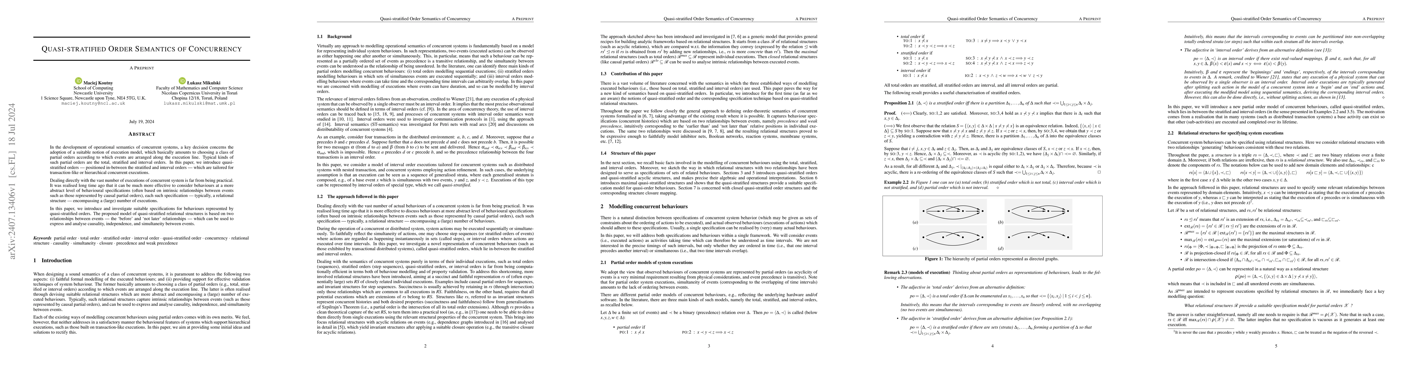 Thumbnail for Quasi-stratified Order Semantics of Concurrency