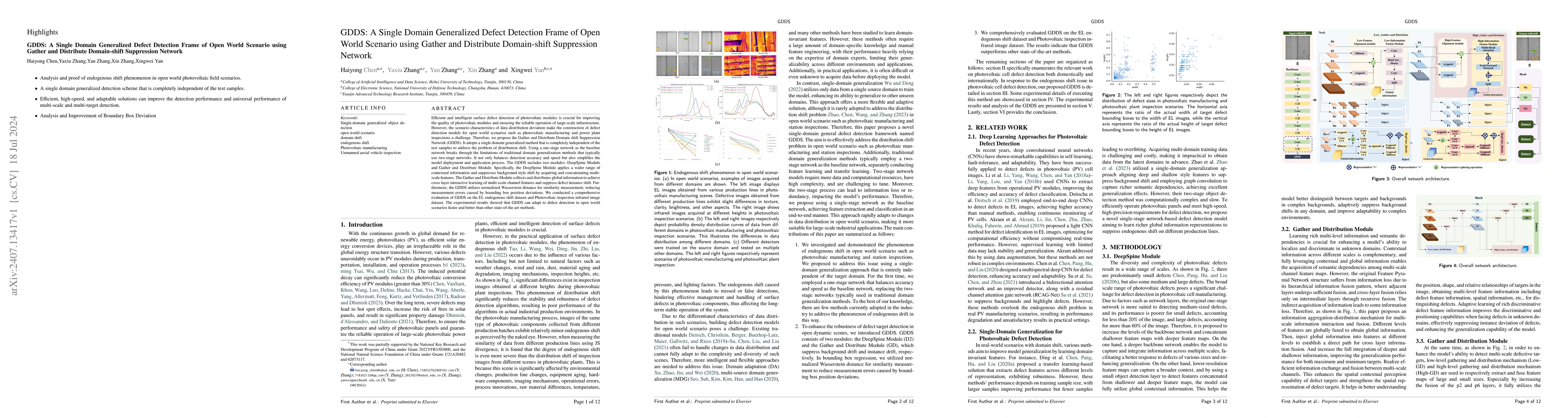Thumbnail for GDDS: A Single Domain Generalized Defect Detection Frame of Open World
  Scenario using Gather and Distribute Domain-shift Suppression Network