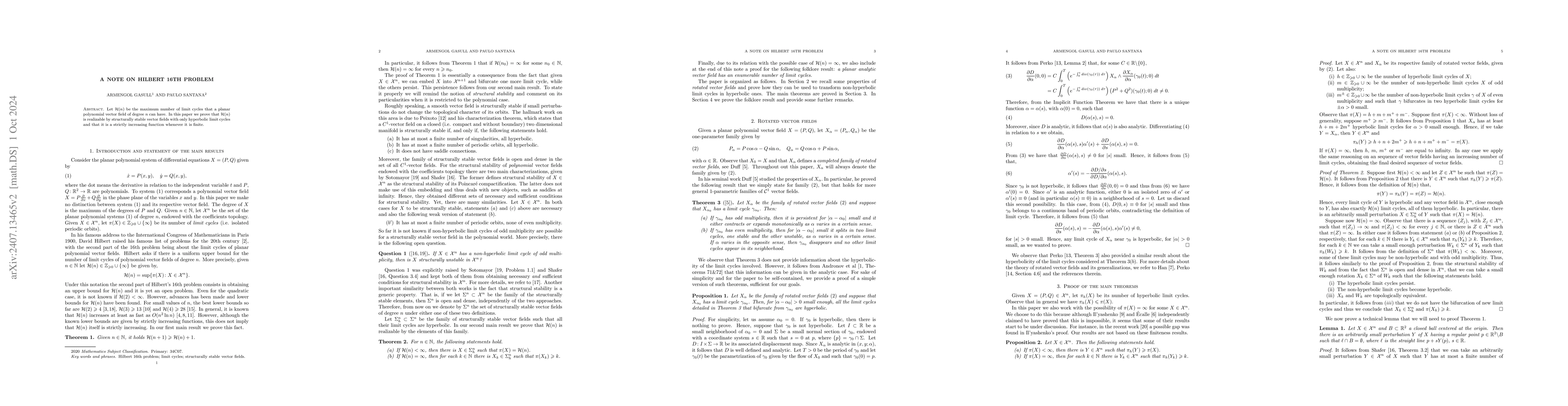 Thumbnail for A note on Hilbert 16th Problem