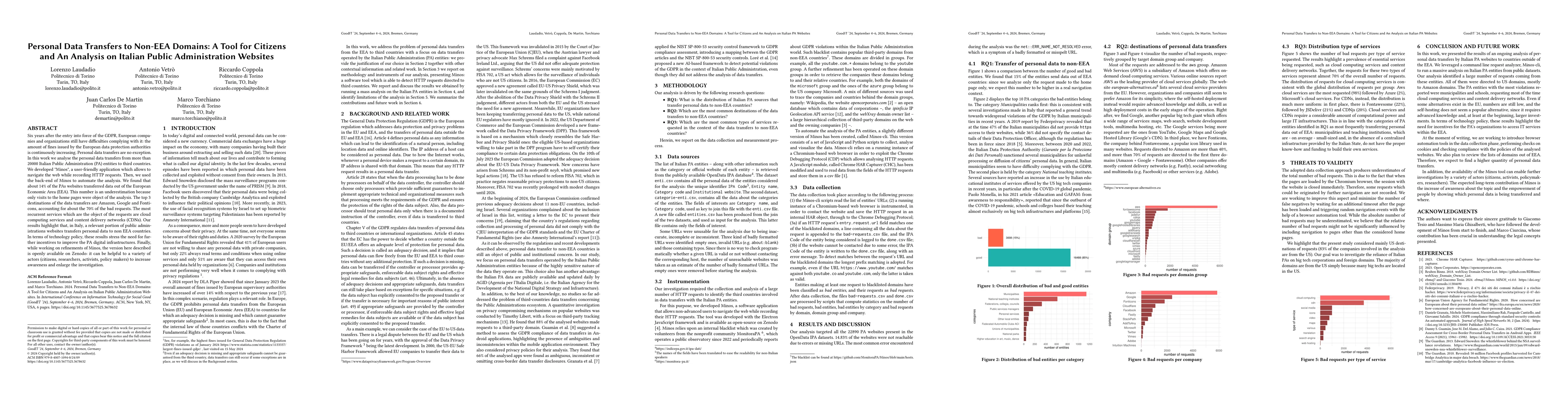 Thumbnail for Personal Data Transfers to Non-EEA Domains: A Tool for Citizens and An
  Analysis on Italian Public Administration Websites