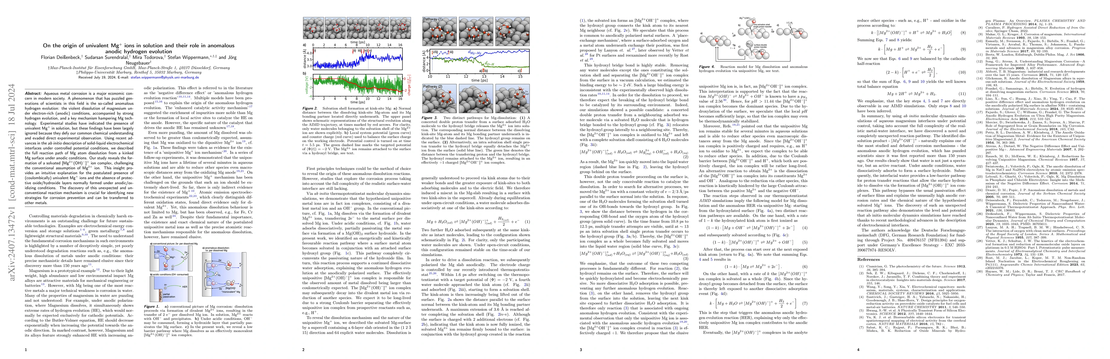 Thumbnail for On the origin of univalent Mg$^+$ ions in solution and their role in
  anomalous anodic hydrogen evolution