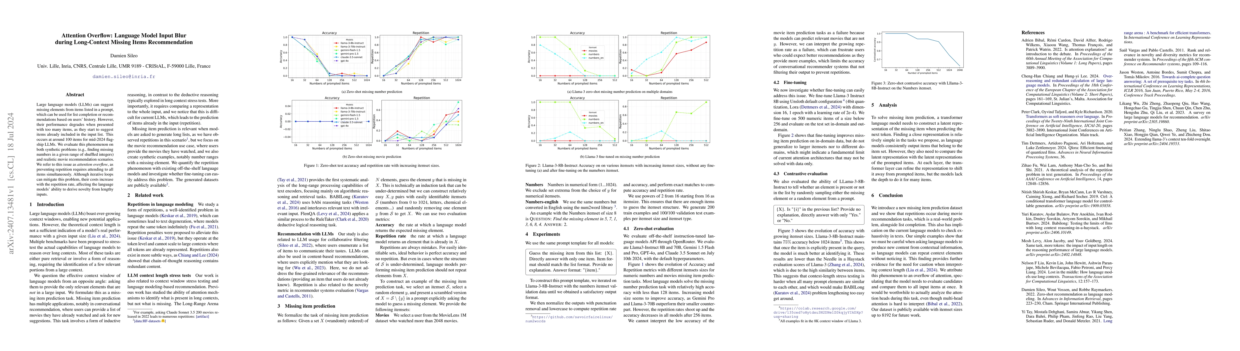 Thumbnail for Attention Overflow: Language Model Input Blur during Long-Context
  Missing Items Recommendation