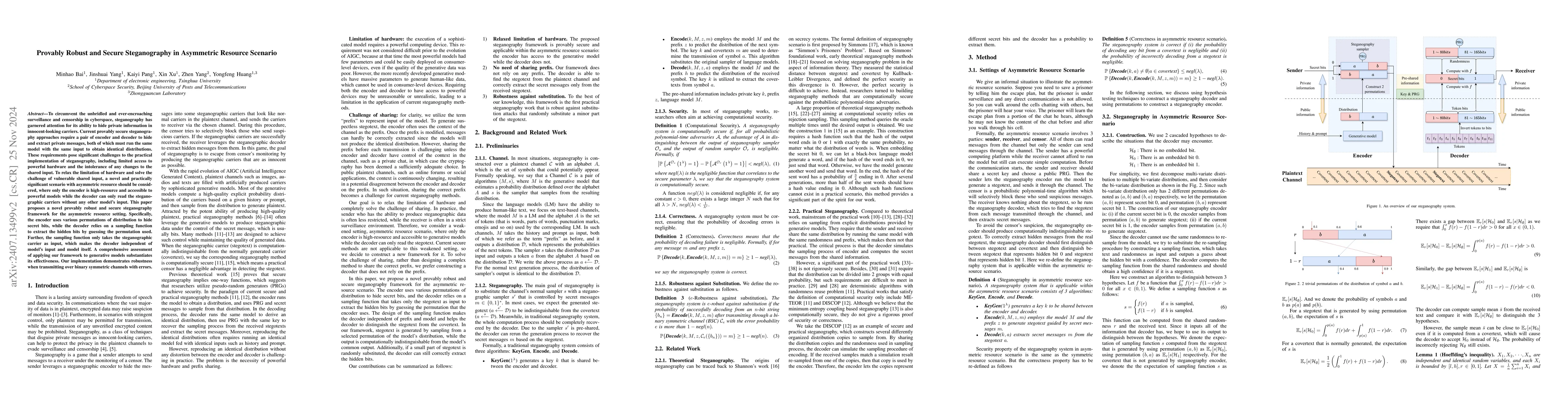 Thumbnail for Provably Robust and Secure Steganography in Asymmetric Resource Scenario