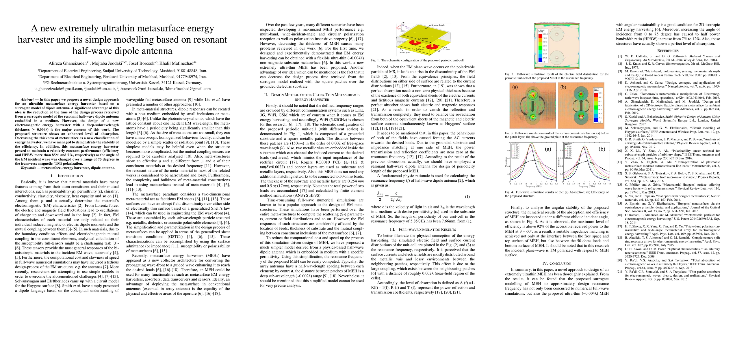 Thumbnail for A new extremely ultrathin metasurface energy harvester and its simple
  modelling based on resonant half-wave dipole antenna