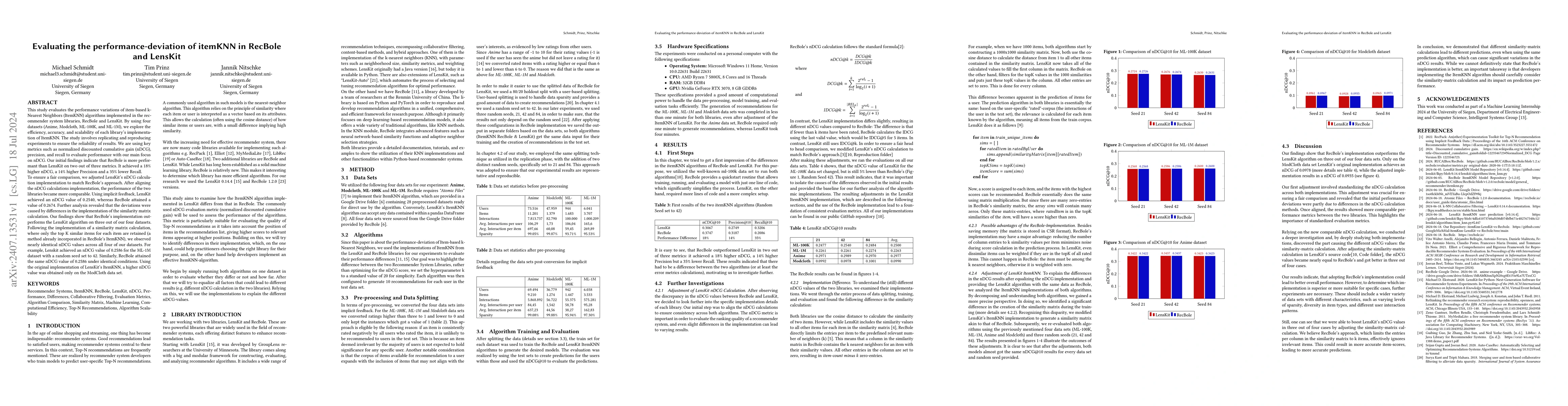 Thumbnail for Evaluating the performance-deviation of itemKNN in RecBole and LensKit