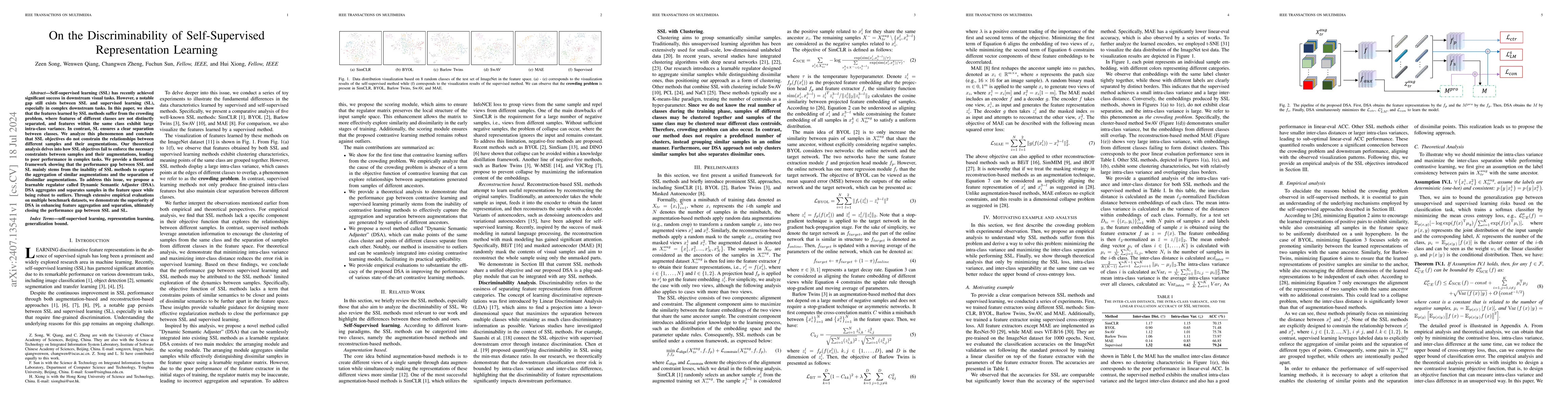 Thumbnail for On the Discriminability of Self-Supervised Representation Learning