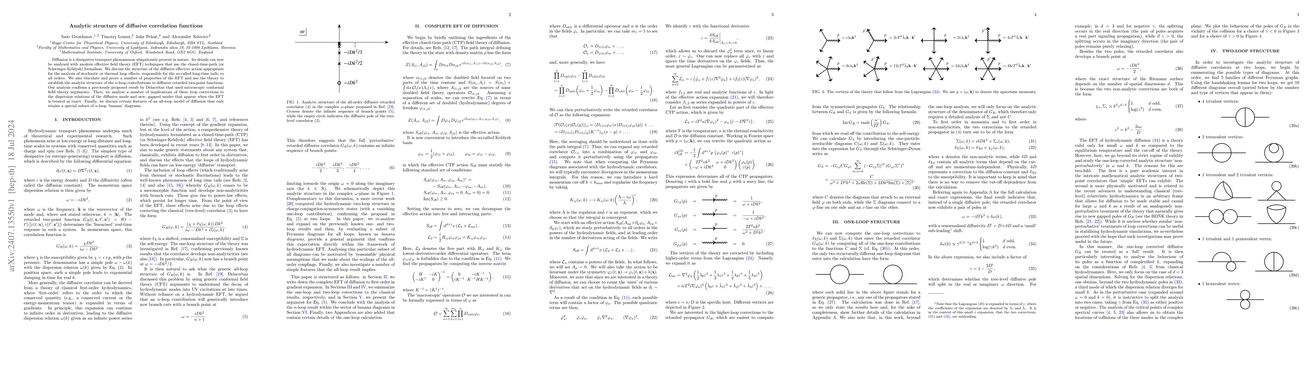Thumbnail for Analytic structure of diffusive correlation functions