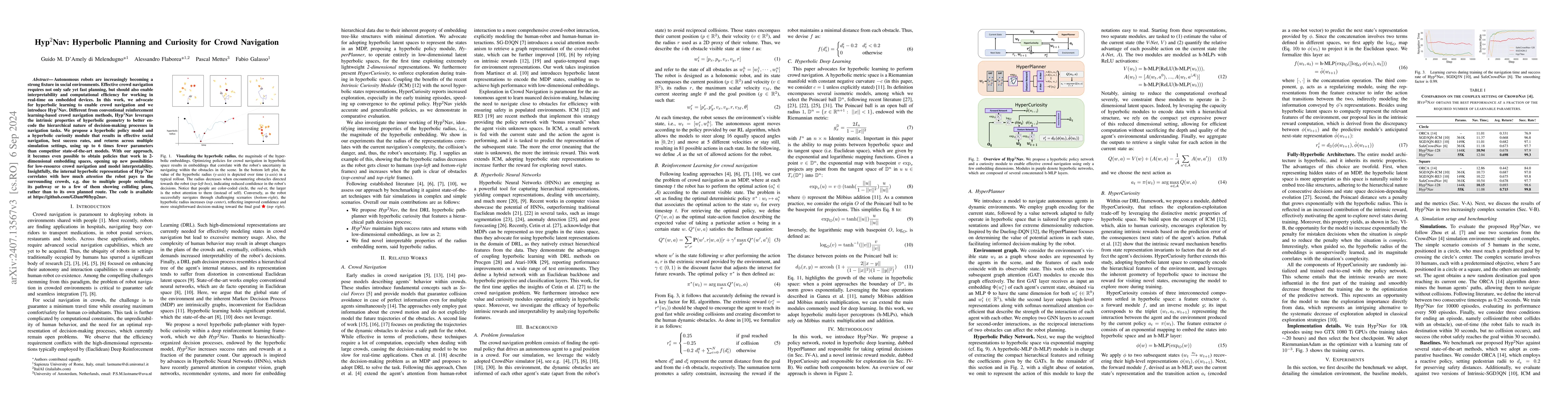 Thumbnail for Hyp2Nav: Hyperbolic Planning and Curiosity for Crowd Navigation