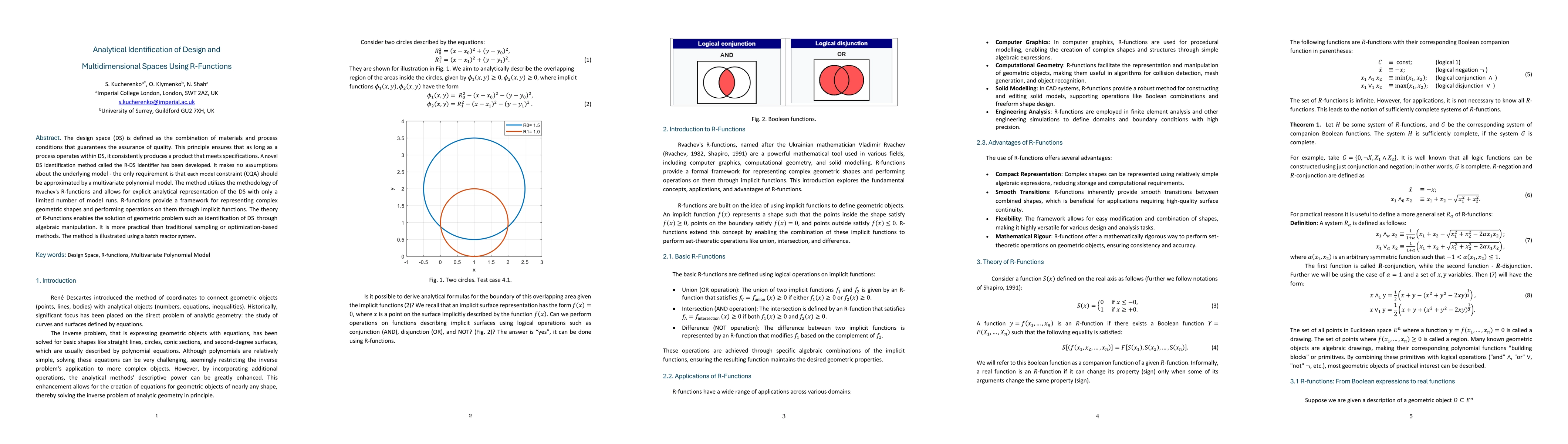 Thumbnail for Analytical Identification of Design and Multidimensional Spaces Using
  R-Functions
