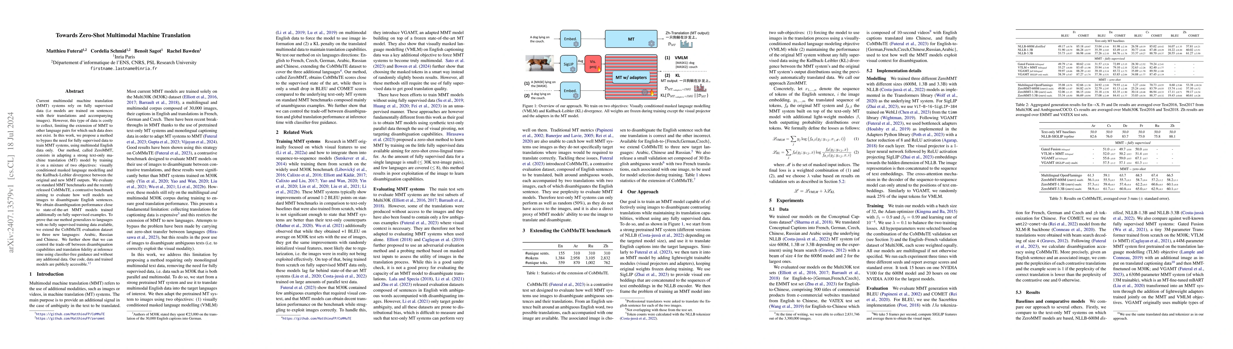Thumbnail for Towards Zero-Shot Multimodal Machine Translation