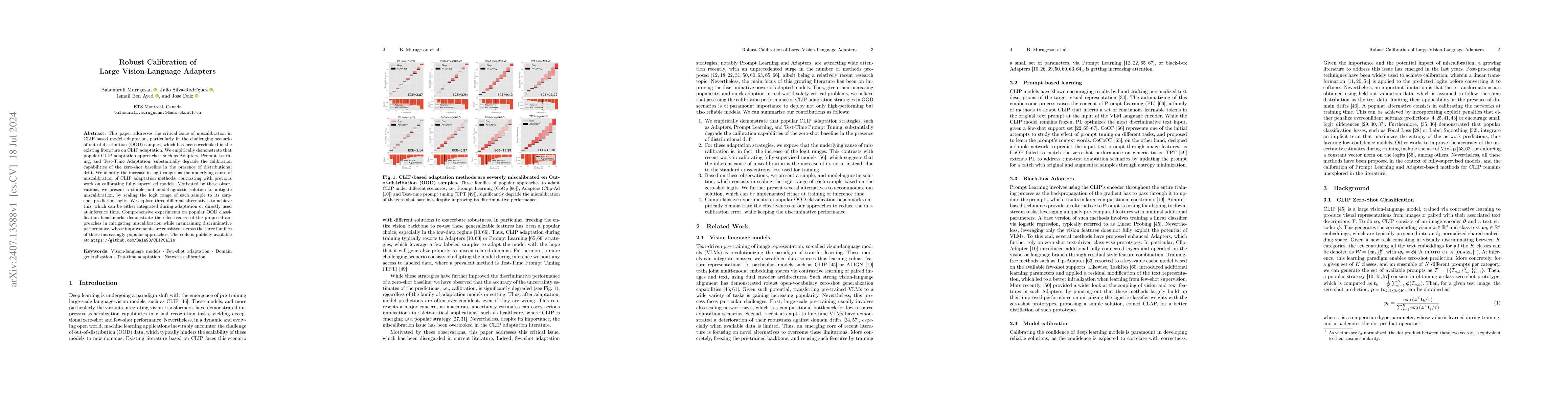 Thumbnail for Robust Calibration of Large Vision-Language Adapters