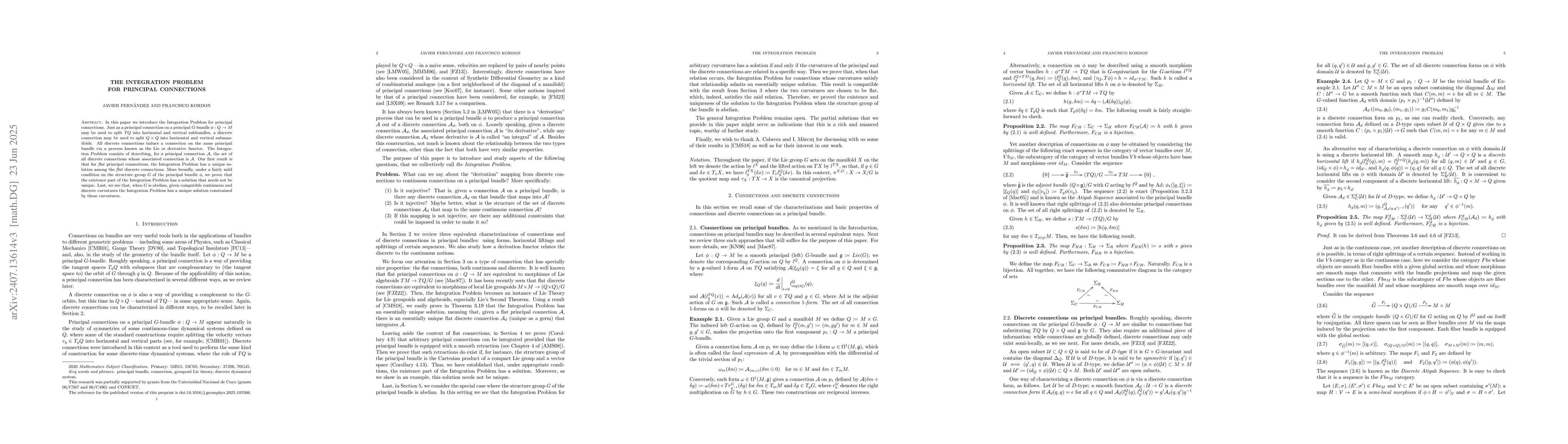 Thumbnail for The integration problem for principal connections