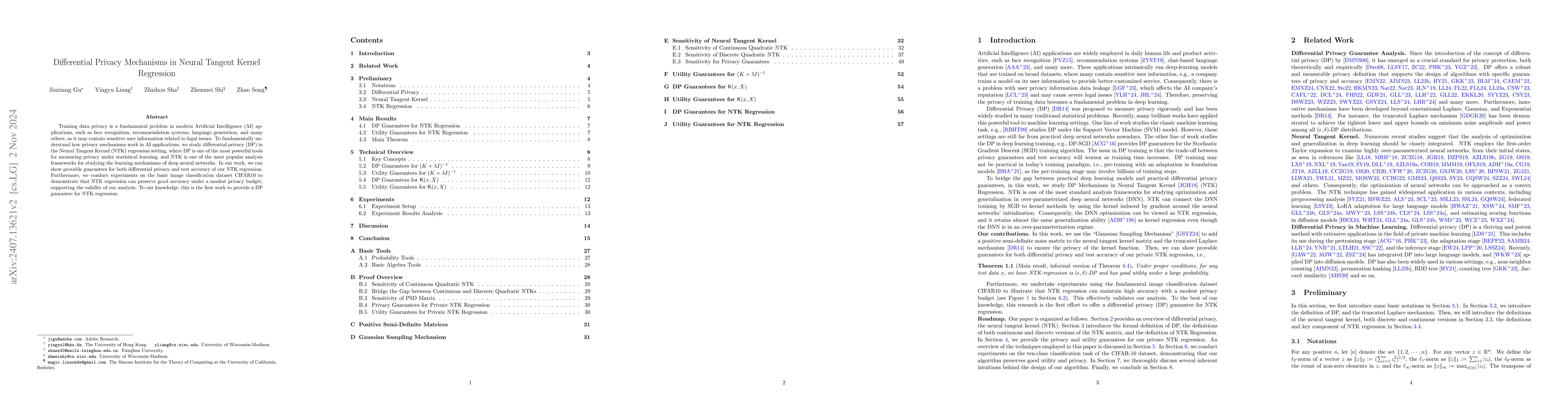 Thumbnail for Differential Privacy Mechanisms in Neural Tangent Kernel Regression