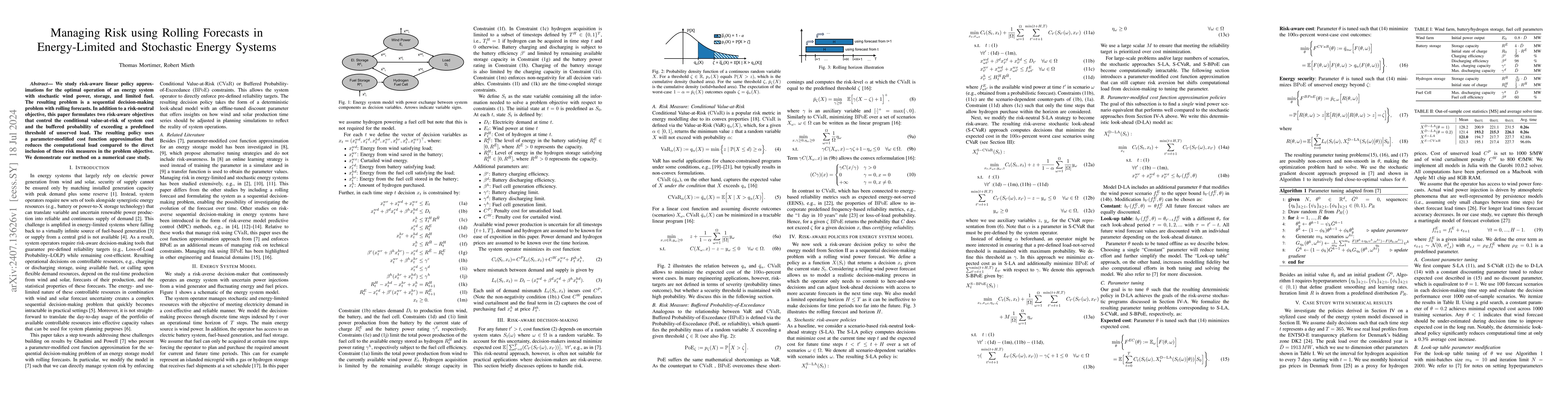 Thumbnail for Managing Risk using Rolling Forecasts in Energy-Limited and Stochastic
  Energy Systems