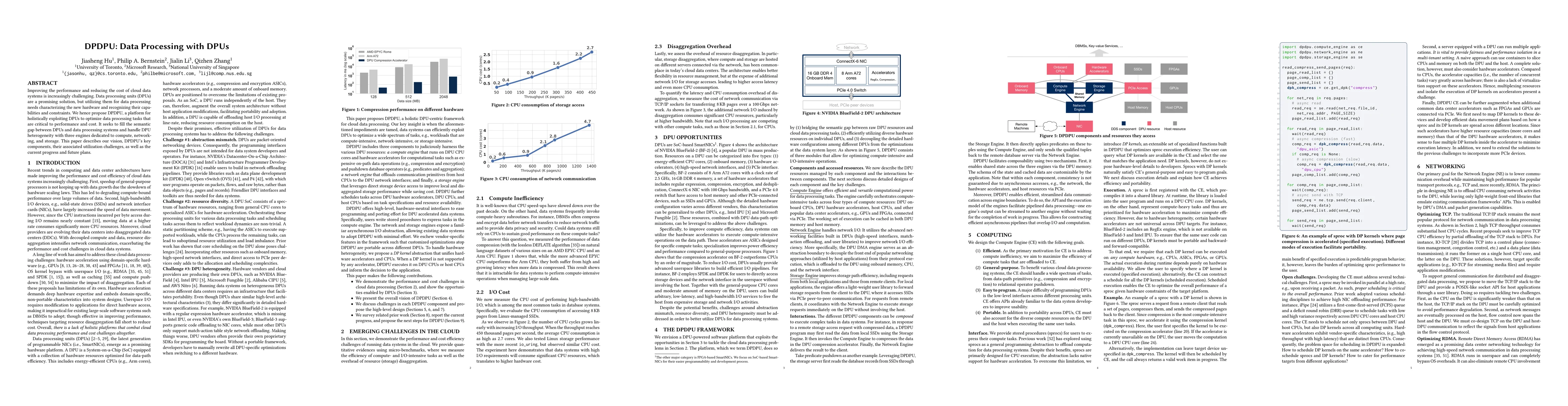 Thumbnail for DPDPU: Data Processing with DPUs