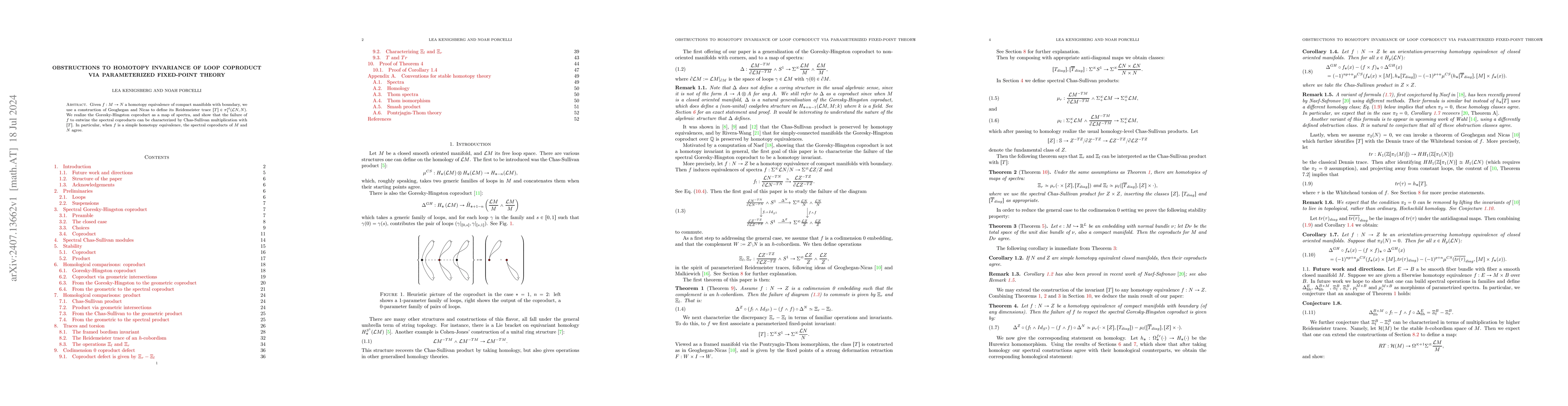 Thumbnail for Obstructions to homotopy invariance of loop coproduct via parametrised
  fixed-point theory